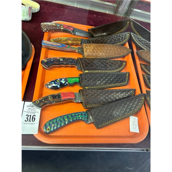 7-Custom Knife w/Sheath - 7 X $