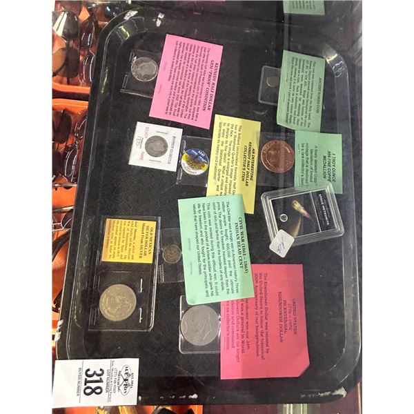 Asst. Collector Coins w/Civil War, Mexican Coin, Barber, Meteorite