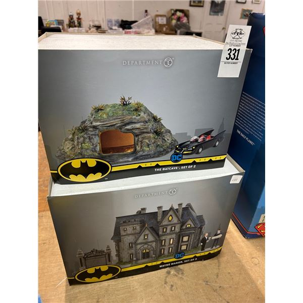 2-Dept. 56 Batman Wayne Manor, Bat Cave - 2 X $