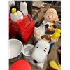 Image 3 : Snoopy/Woodstock Collection w/Plush Toys/Mugs/Cookie Jar - (Jar Is Damaged)