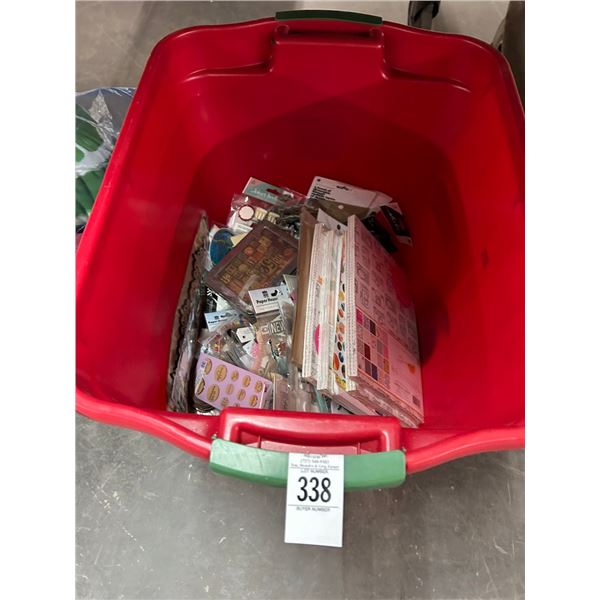 Holiday Tub w/Crafting Accessories, Stickers