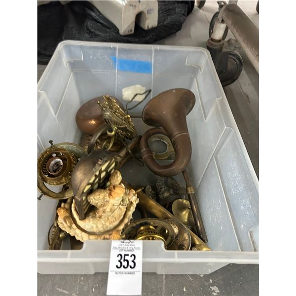 Copper Horn, Brass Décor, Cast, Cast Angle Music Box