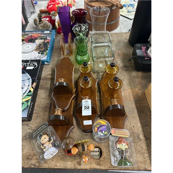 Solar Dancing Figurines, Wall Sconce, Candlesticks, Vases, Glassware