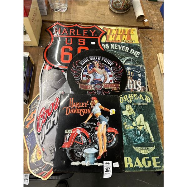 9-Harley/Other Advertising Tin - 9 X $