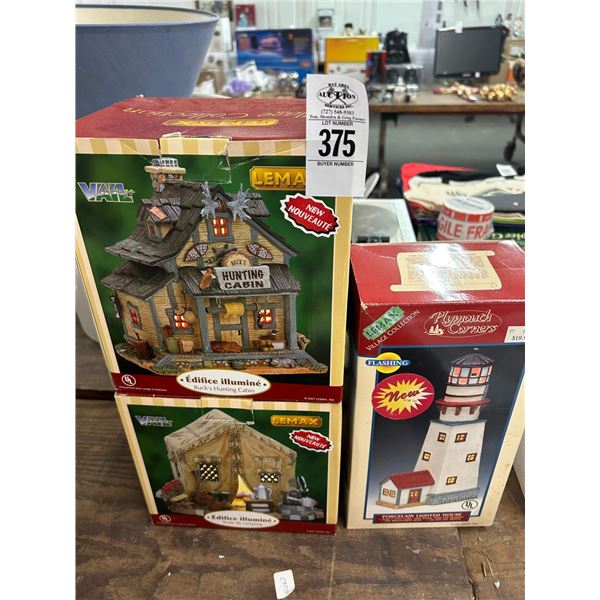 3-Lemax Collector Houses - 3 X $