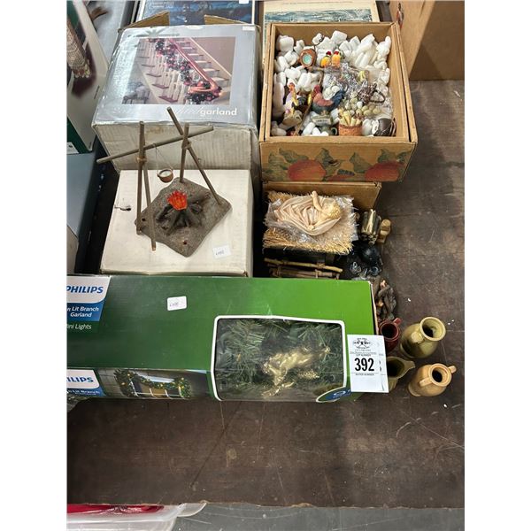 Lighted Garland, Nativity Accessories, Miniature Pottery