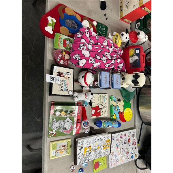 Peanuts Asst.Collectibles w/PJ's, Figurines, Top Dog Stocking