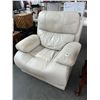 Image 1 : Bone Leather Oversized Recliner