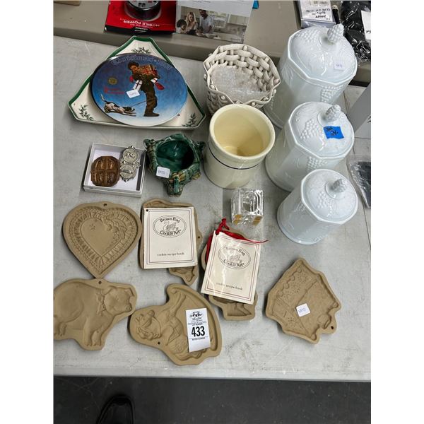 Clay Cookie Molds, Jar Set, Collector Plates, Décor