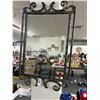 Image 1 : Metal Framed Beveled Decorator Mirror - No Shipping