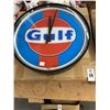 Image 1 : 2-Gulf Oil/Firestone Tires Neon Trim Large Wall Clock - 2 X $