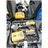 Image 1 : 2-Dewalt Cordless 18V Drill w/Battery/Charger/Case - 2 X $