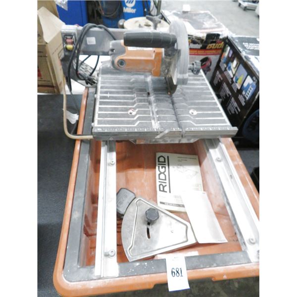 Ridgid 7"  Wet Tile Saw w/Basin