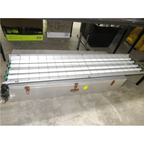 Floral Motif Metal Box, 4' Shop Light