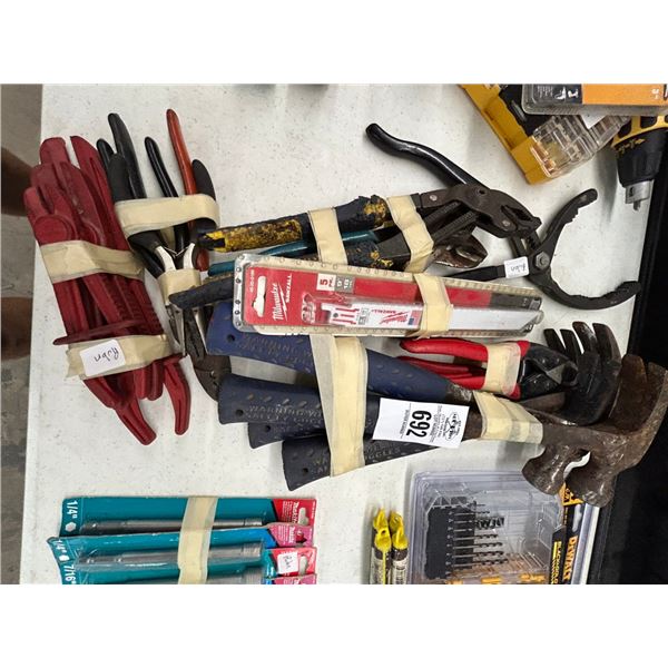 Channel Locks, Pliers, Wire Strippers, Hammers, Sawzall Blades, More