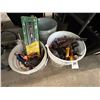 Image 1 : Buckets 3 w/Asst. Hand Tools, Glue Gun, Flashlights