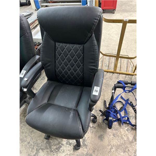 Leather Secretarial Armchair