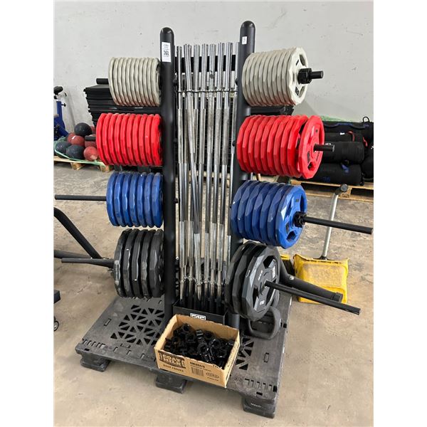 Plate Weights w/Bar/Rack