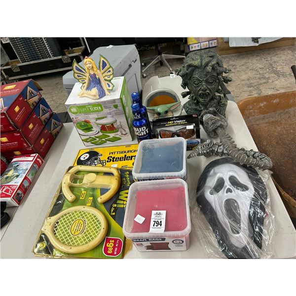 Halloween Décor, Special OP Glasses, Yoda Piggy Bank, Super Slicer, More