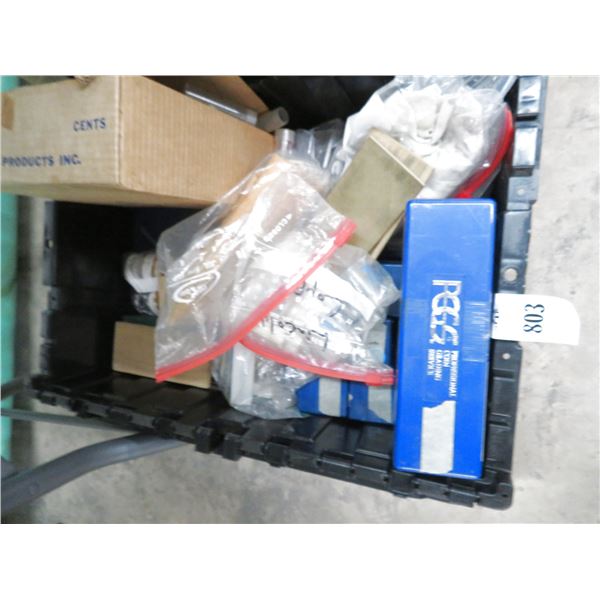 Pill Bottles, Stoarage Boxes, Asst. Supplies in Tote