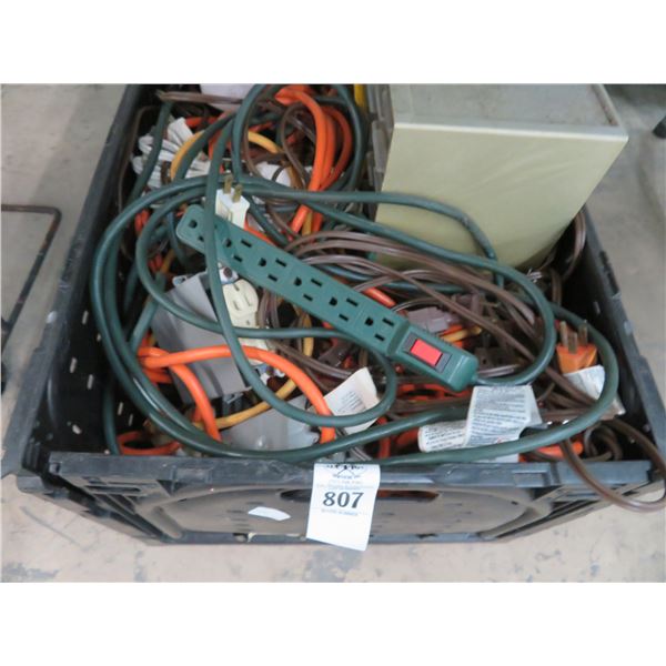 Tote w/Hardware Bin, Ext. Cords, Splitters