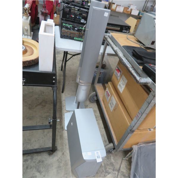 Panasonic Sub Woofer, Pedestal Surround Speakers