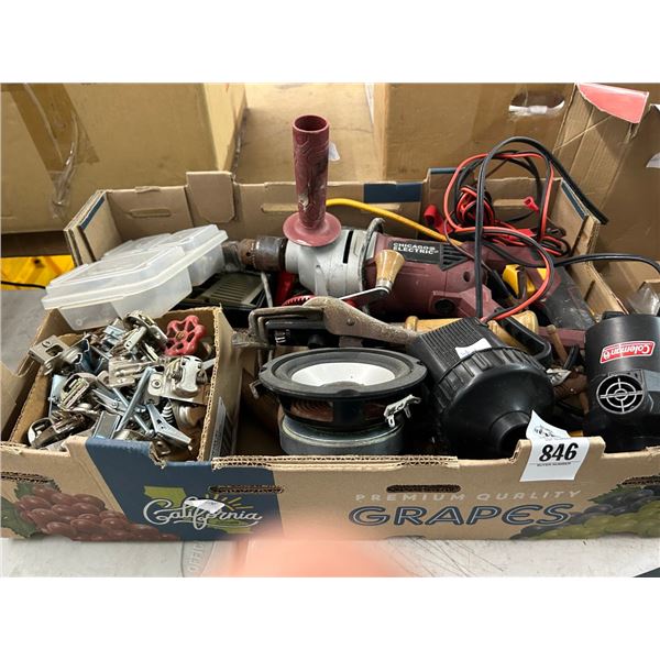 Chicago HD Drill, Cabinet Hinges, Drill Bits, C Clamps, Tools