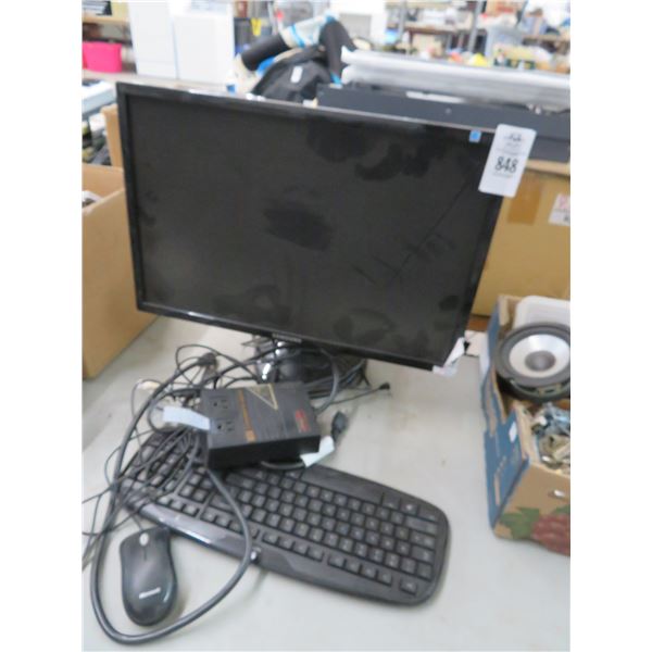 Samsung Monitor, Keyboard, Mouse, Ups