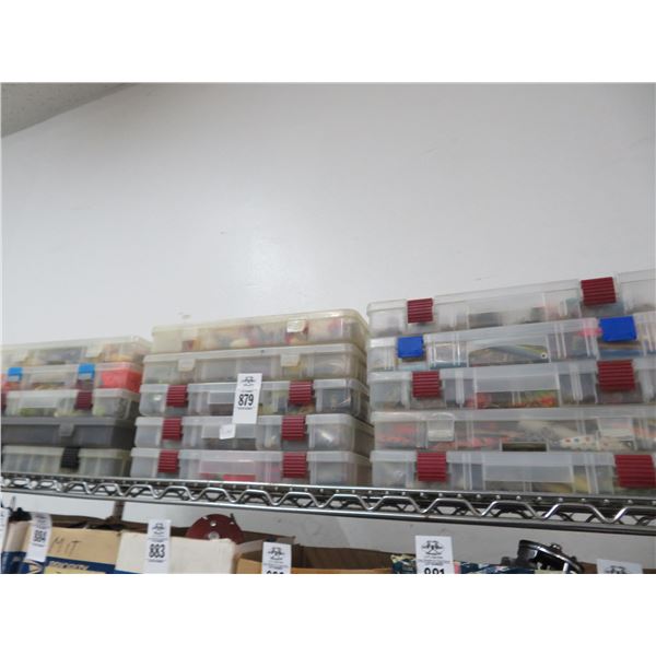 15-Plastic Bin w/Tackle/Lures - 15 X $