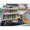 Image 1 : Tackle Box w/Asst. Knives - Large Quantity, Box w/Fenials