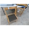 Image 1 : Wooden Folding Chairs - Pair