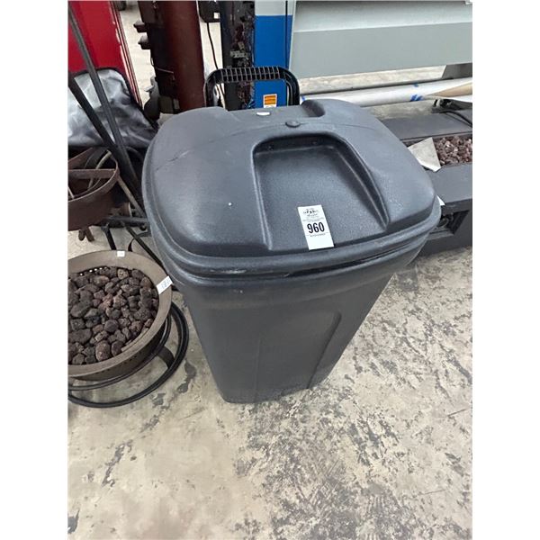 Lidded Rolling Waste Can