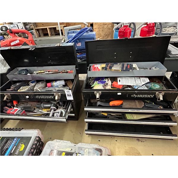 Husky Black 4 Compartment Toolbox w/Asst. Tools - 2