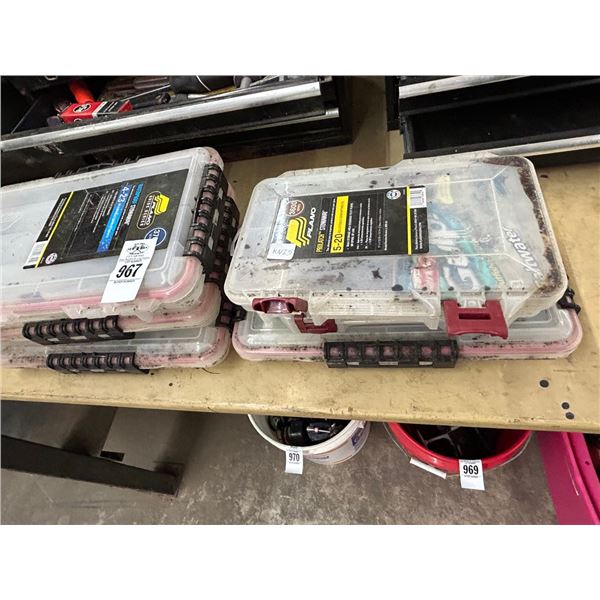 Plastic Hardware Bins w/Asst. Fishing Tackle