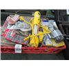 Image 1 : Crate w/Combo Wrenches, Tools, Drop Light, Supplies