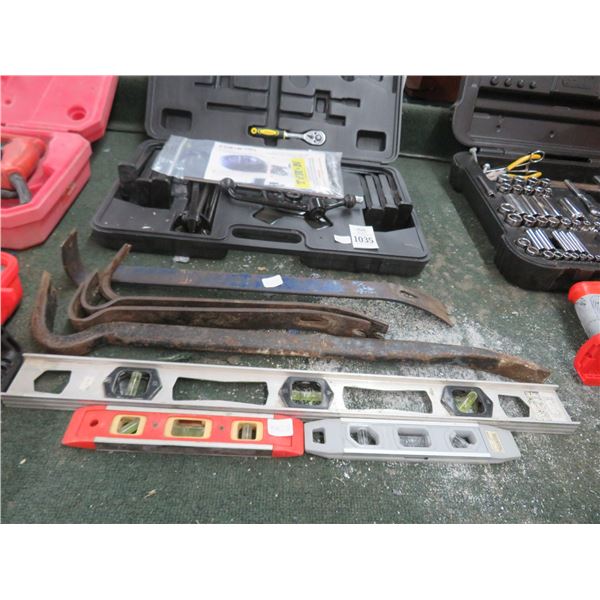 Pry Bars, Levels, Wheel Set Kit