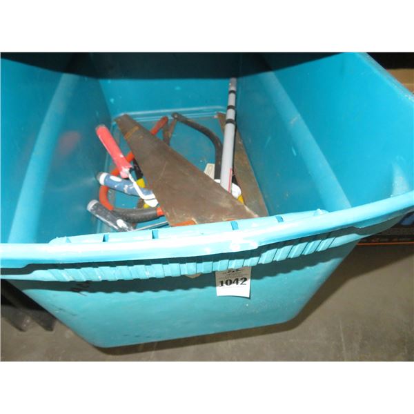 Tub w/Asst. Saws/Hand Tools