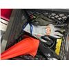 Image 2 : Crate w/Safety Cones, Gloves, Multi Outlets, Gas Engine Parts