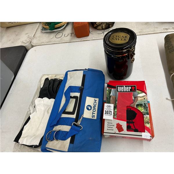 Gloves, Aprons, Cigar Saver, Duffle