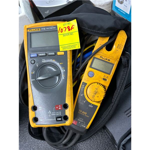 Fluke 774 Multi Meter, T5600 Electric Tester w/Bag Leads/Supplies