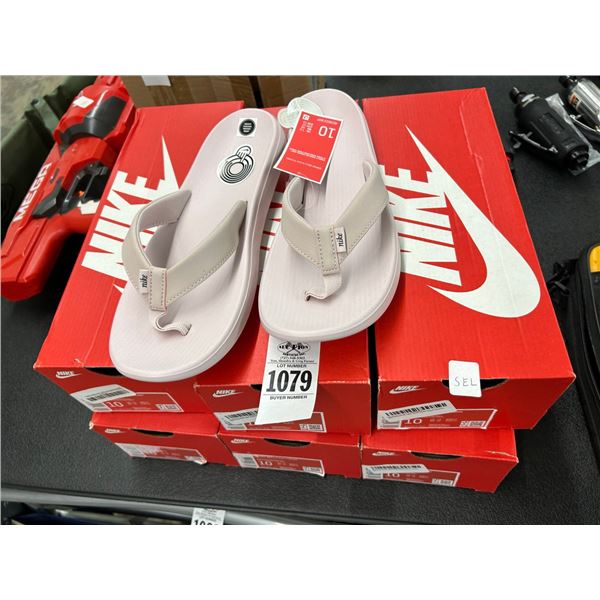 6-Nike Size 10 Ladie's Flip Flops - 6 X $