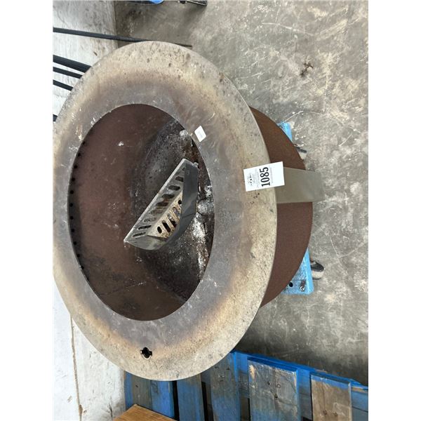 Round Metal Patio Firepit w/Dolly