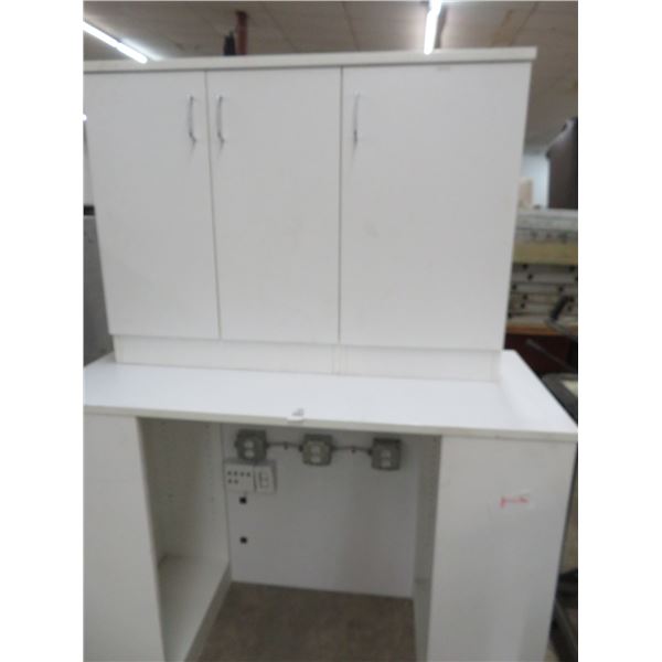 White Electrified Shop Cabinet