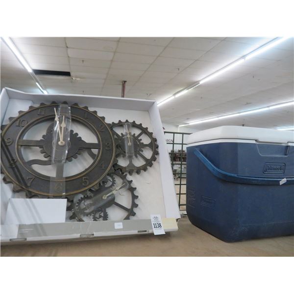 Steam Punk Style Clock, Coleman Cooler