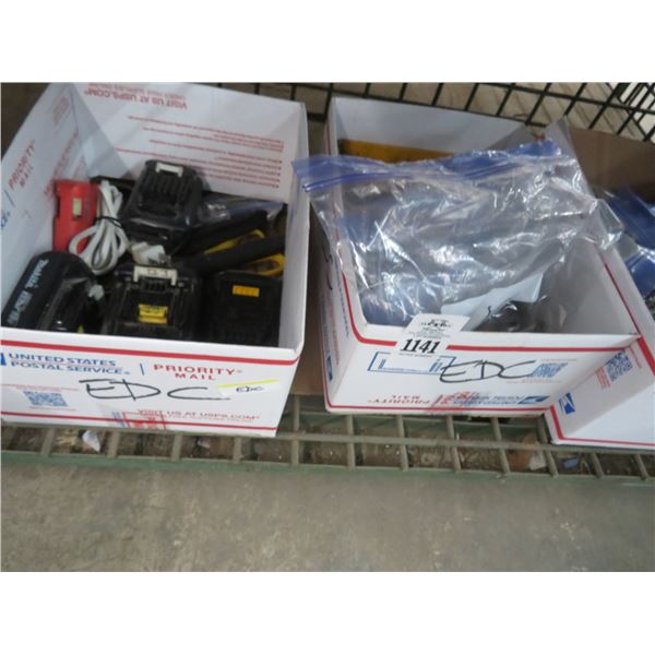 Boxes 3 w/Screw Drives, Cordless Batteries, Tools