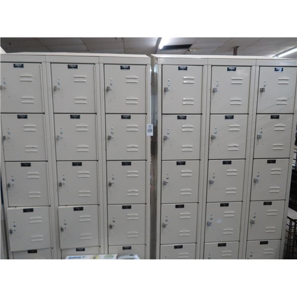 3-18 Unit Locker Cabinets - 3 X $
