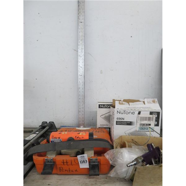 Transit Level, Large Squares, Bathroom Fans, Spray Gun, Tile Cutter