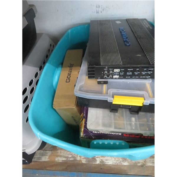 Tub w/Auto Amp, Parts Bin, Bug Lamp, More