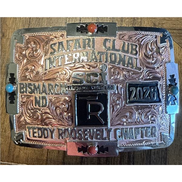 Safari Club International Life Membership with Custom SCI Teddy Roosevelt buckle