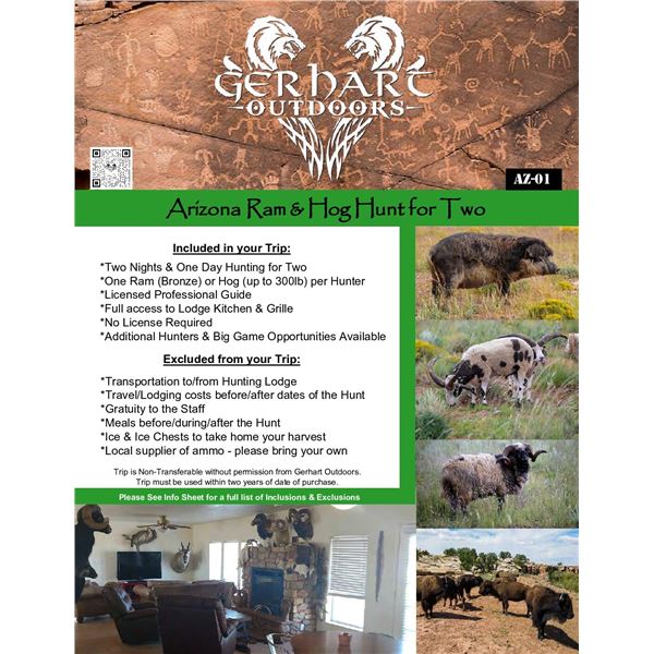 Ram or Hog Hunt for Two in Arizona